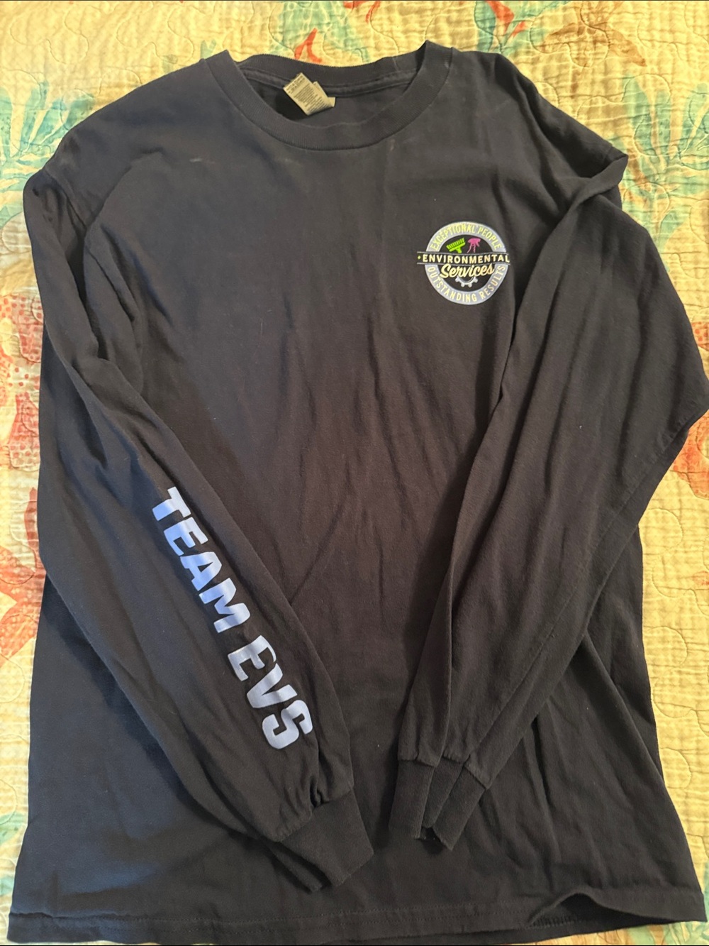 Blue Long-Sleeve Logo Shirt